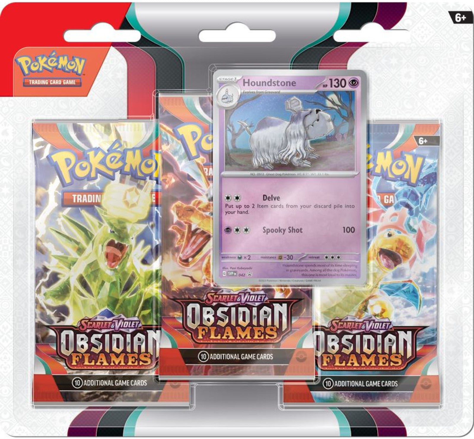 Pokemon Scarlet & Violet Obsidian Flames Blister Pack Three Boosters