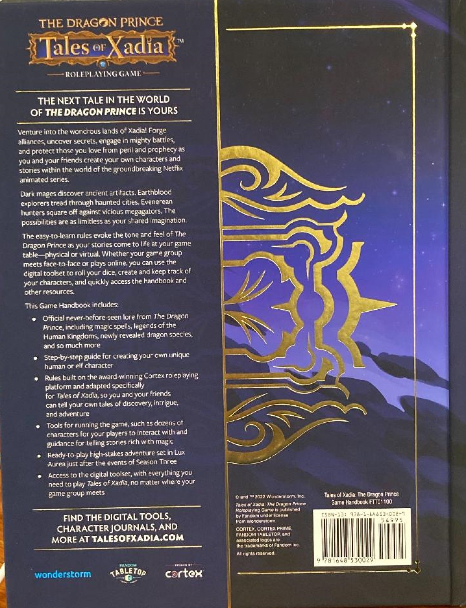 The Dragon Prince Tales Of Xadia RPG Game Handbook