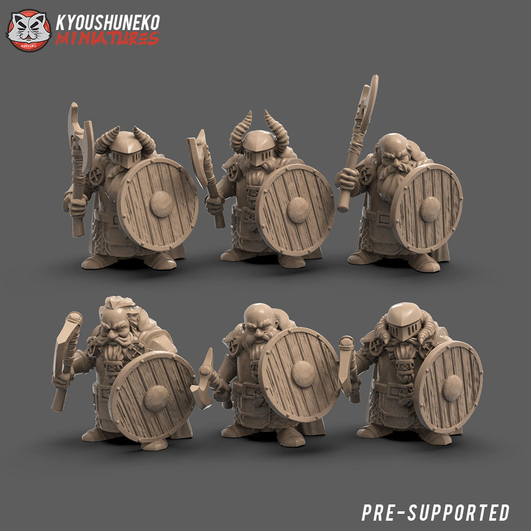 Axe and Shield Dwarves (6 Dwarves)