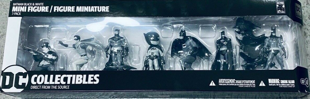 Batman Black and White Mini Figure 7-Pack