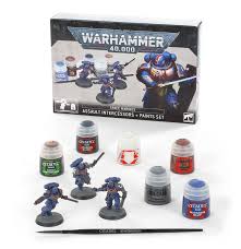 Warhammer 40K  Space Marines Assault Intercessors + Paints Set