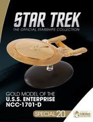 Star Trek The Official Starships Collection U.S.S. Gold Enterprise NCC-1701-D