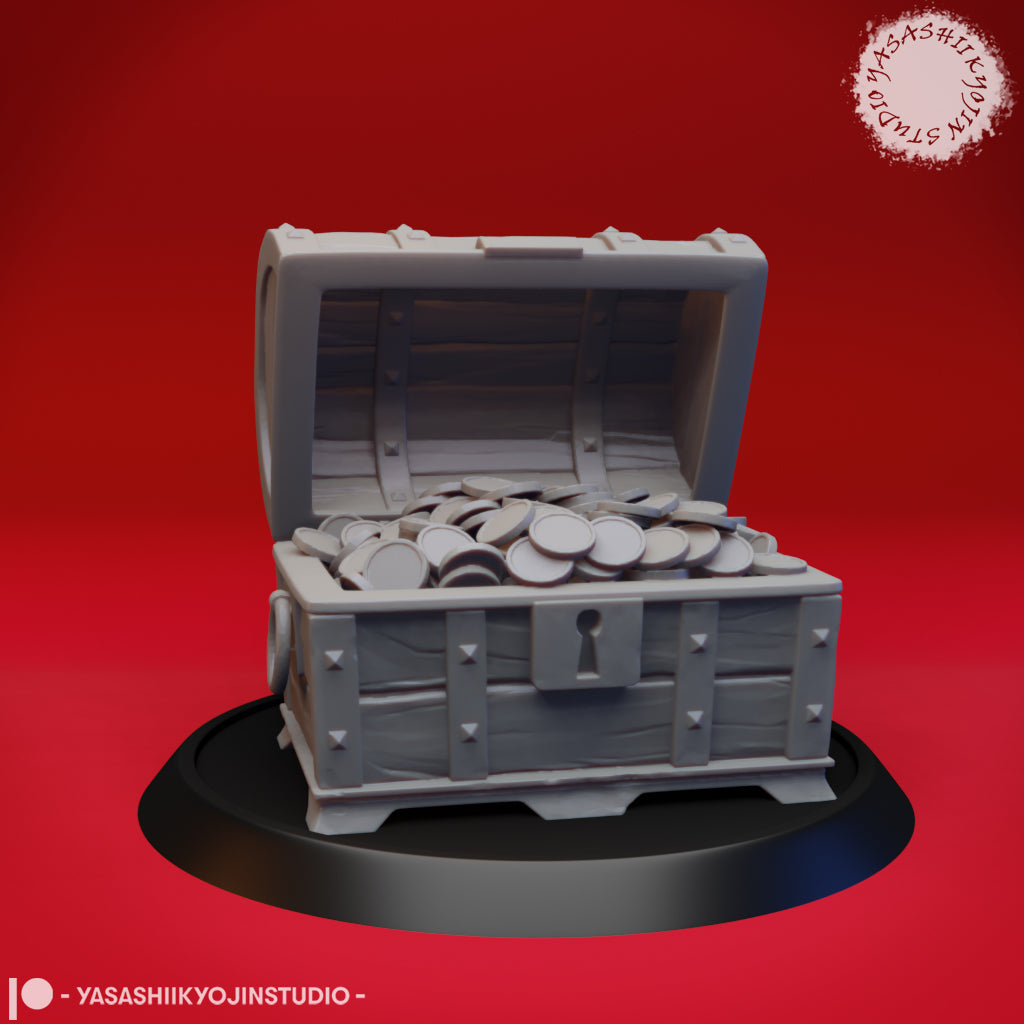 Open Treasure Chest - 54mm Scale