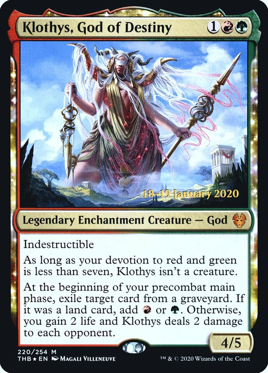 Foil Klothys, God of Destiny  -  Theros Beyond Death Promos - The Comic Warehouse