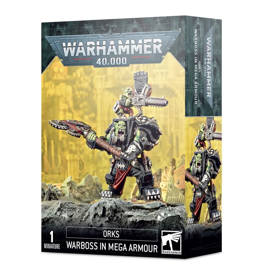 Warhammer 40K Orks Ork Warboss In Mega Armour - The Comic Warehouse