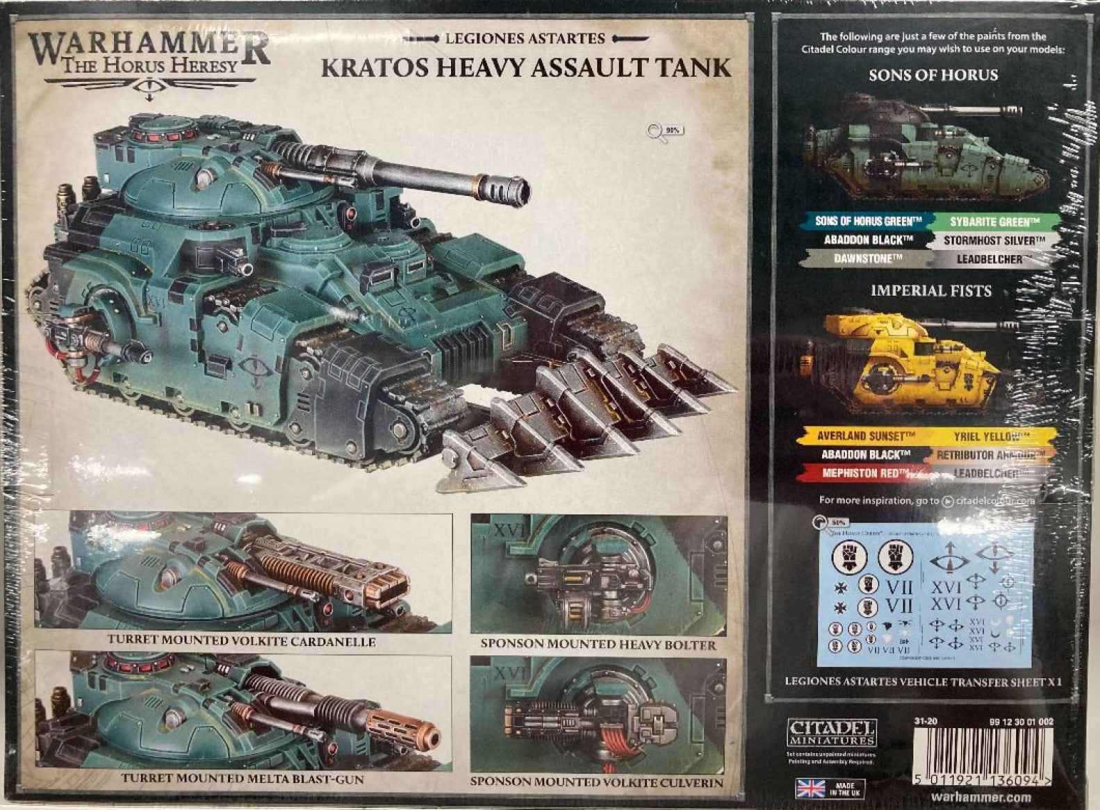 Warhammer The Horus Heresy Legiones Astartes Kratos Heavy Assault Tank