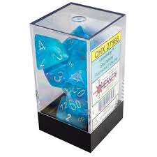 Chessex Polyhedral 7-Die Set - Luminary - Sky With Silver