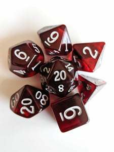 Garnet Nebula Dice 7 Piece Set - Comic Warehouse