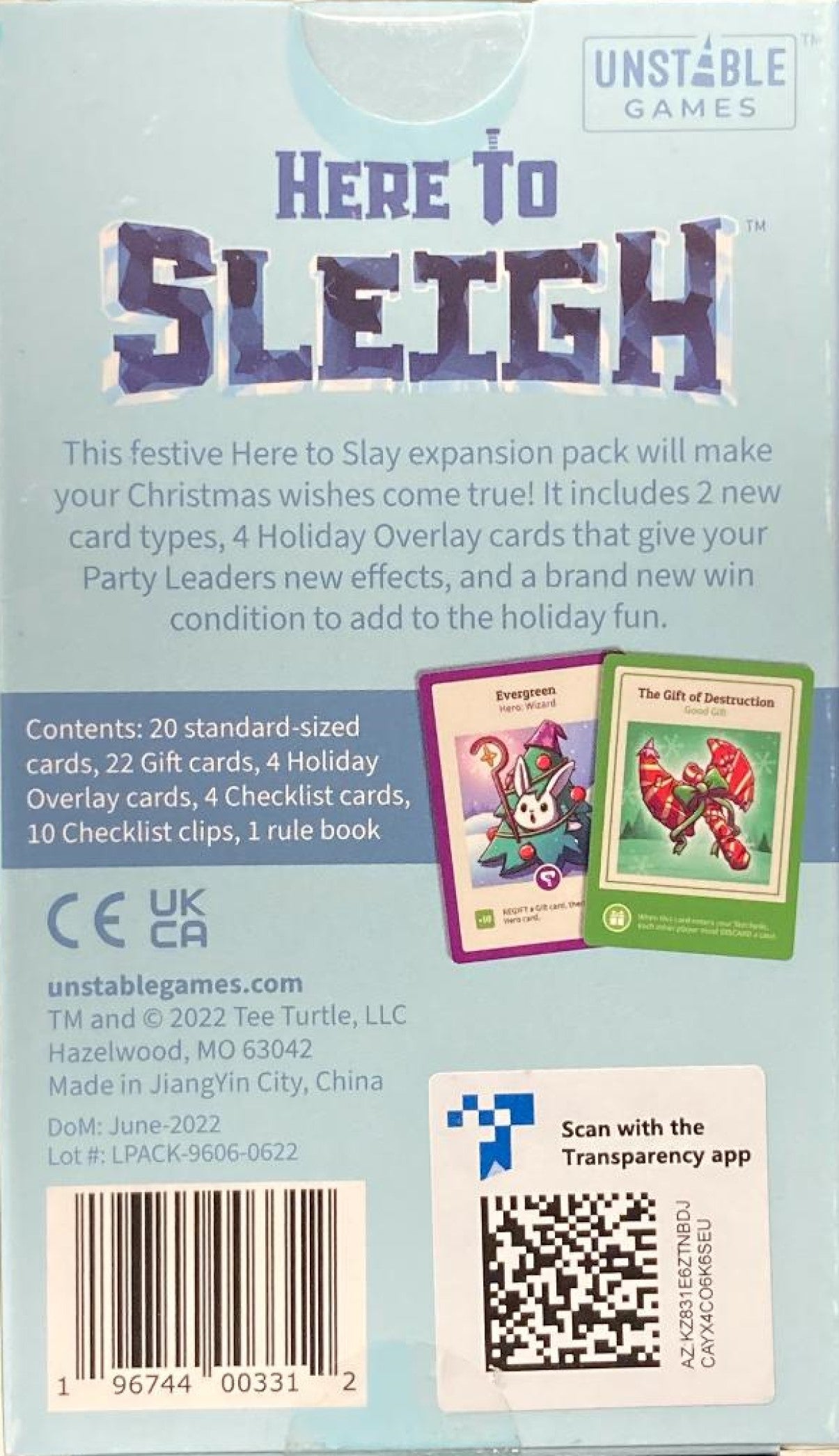 Here To Sleigh : A Here To Slay Expansion Pack