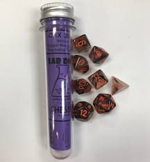 Chessex Polyhedral 7-Die Set - Nebula - Copper Matrix With Orange - Comic Warehouse