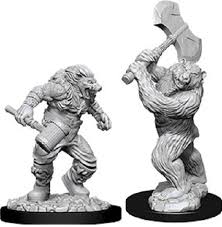 D&D Wereboar & Werebear Unpainted Miniatures - The Comic Warehouse