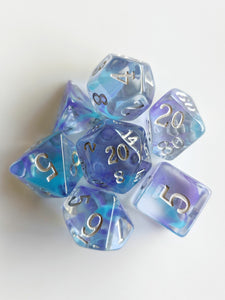 Lovely Turquoise Nebula Dice 7 Piece Set - Comic Warehouse