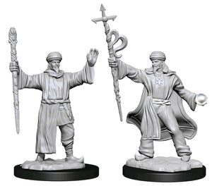 D&D Male Human Wizard Unpainted Miniatures - The Comic Warehouse