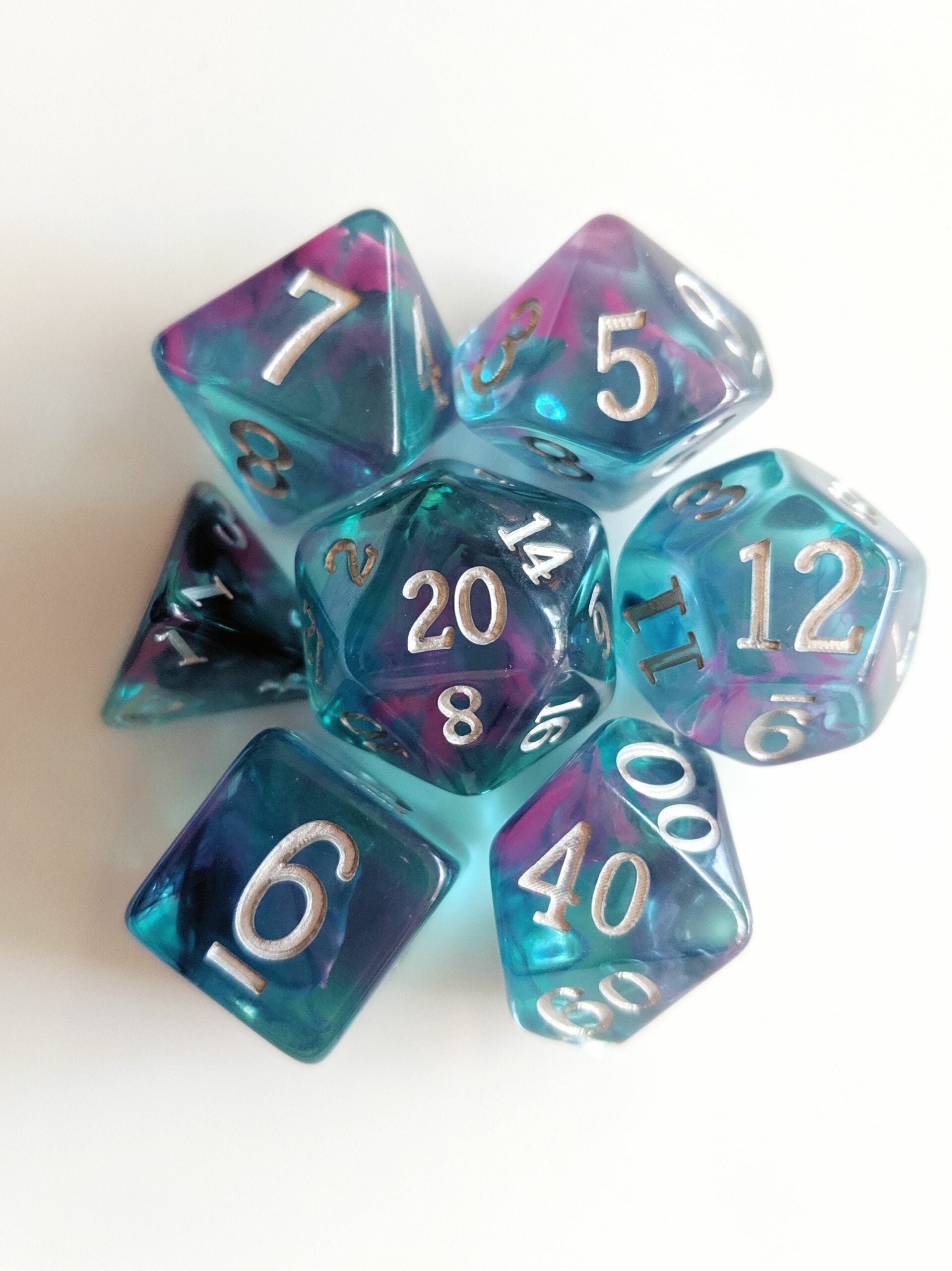 Breathtaking Alexandrite Nebula Dice 7 Piece Set - Comic Warehouse