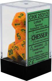 Chessex Polyhedral 7-Die Set - Speckled - Lotus