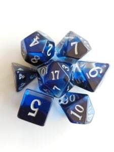 Splendid September Sapphire Layered Birthday Dice 7 Piece Set - Comic Warehouse