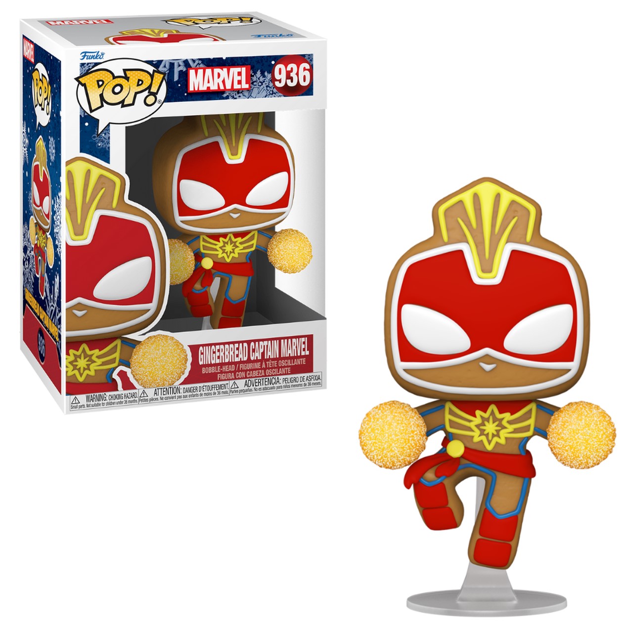 POP 936 Marvel Gingerbread Captain Marvel - The Comic Warehouse