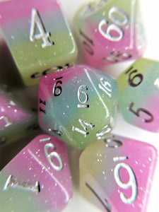 Elemental Spring Wind Resin 7 Dice Set - Comic Warehouse