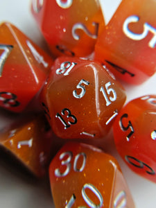 Elemental Fire Resin 7 Dice Set