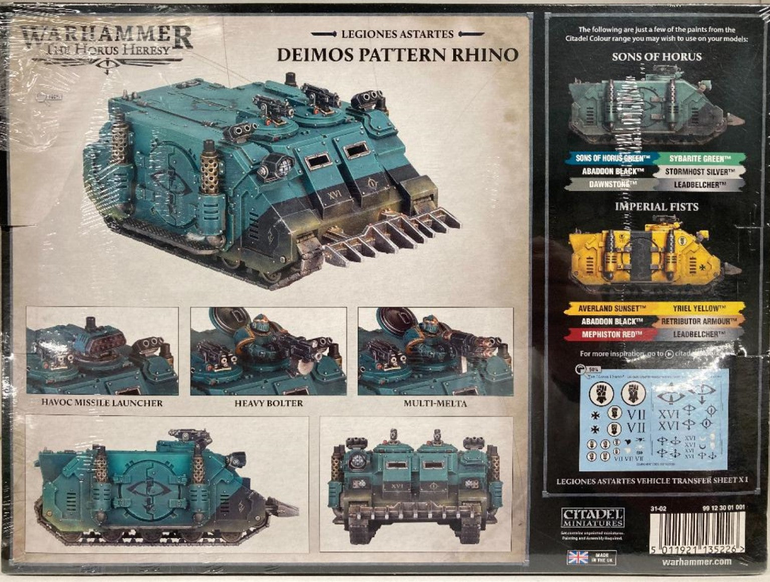 Warhammer The Horus Heresy Legiones Astartes Deimos Pattern Rhino