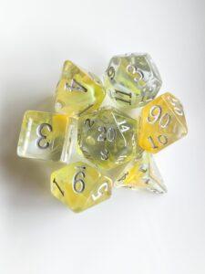 Wonderful Honey Citrine Nebula Dice 7 Piece Set - Comic Warehouse