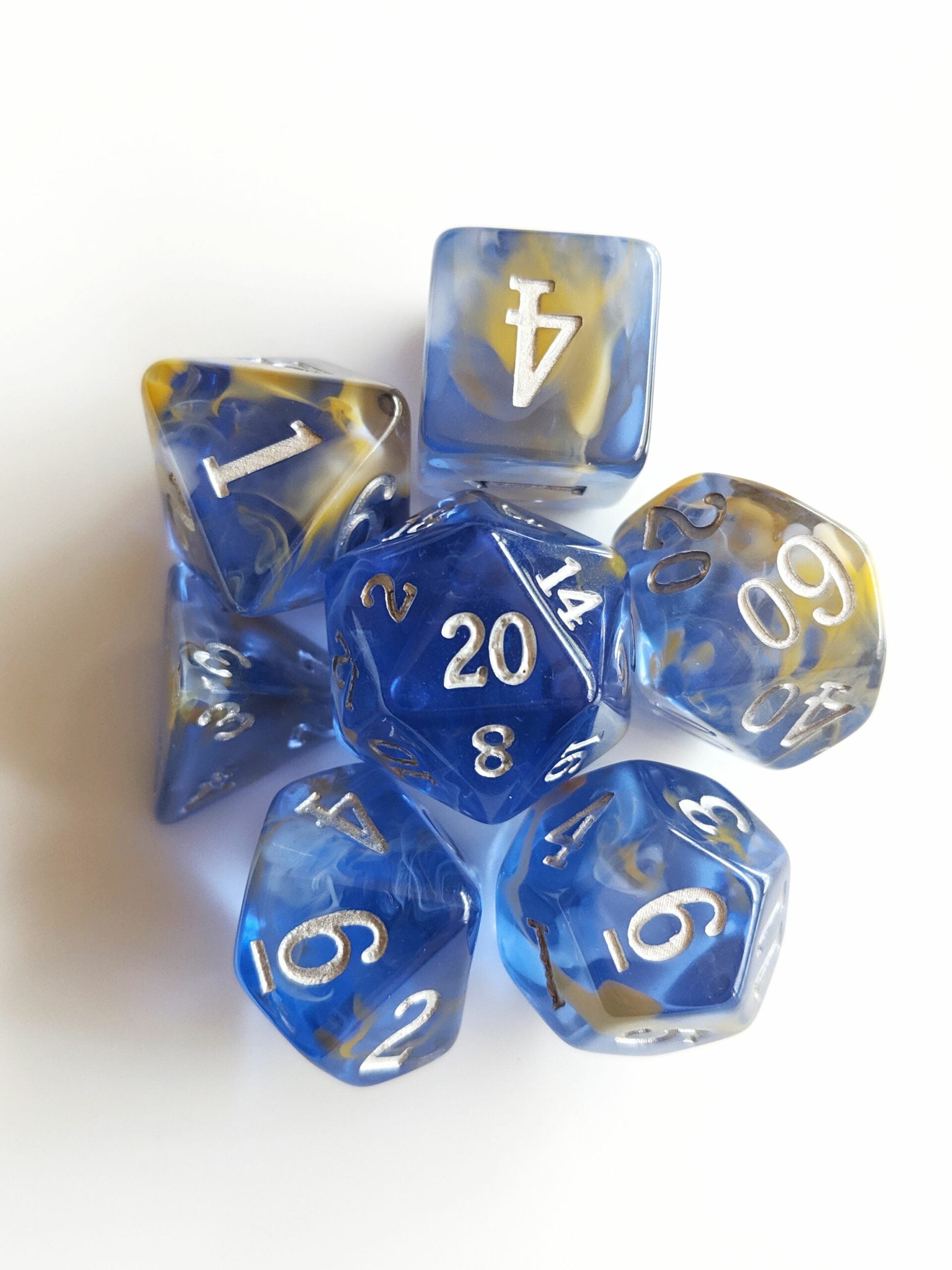 Wonderful African Opal Nebula Dice 7 Piece Set - Comic Warehouse