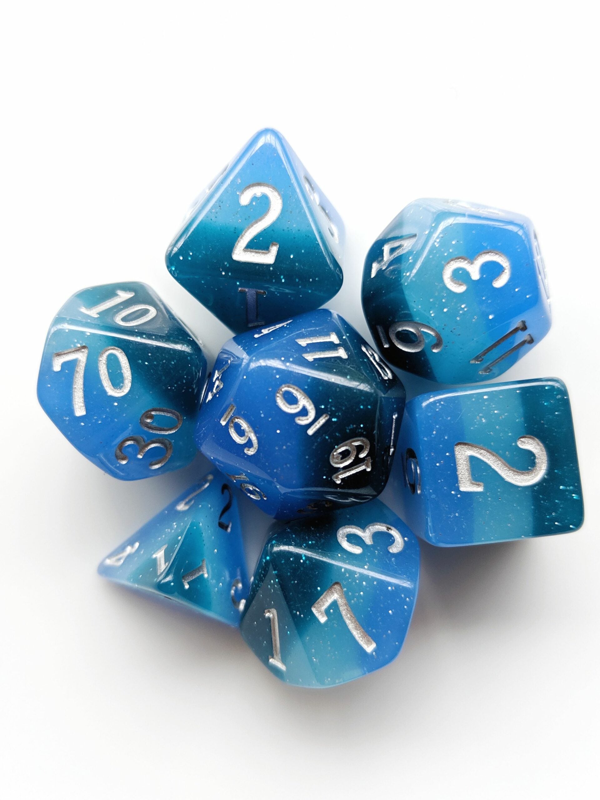 Elemental Deep Ocean Resin 7 Dice Set - Comic Warehouse