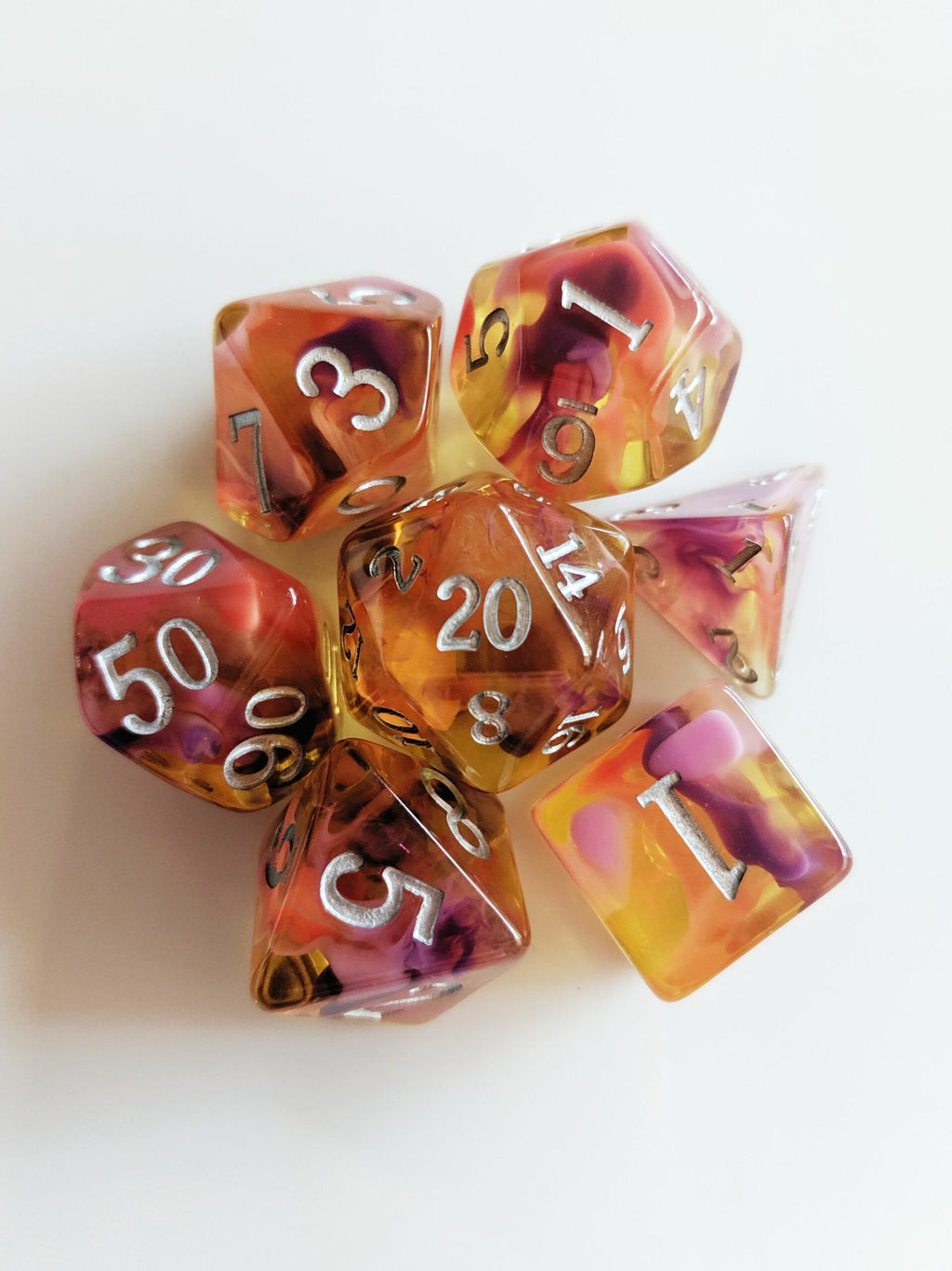 Ameltrine Nebula Dice 7 Piece Set - Comic Warehouse