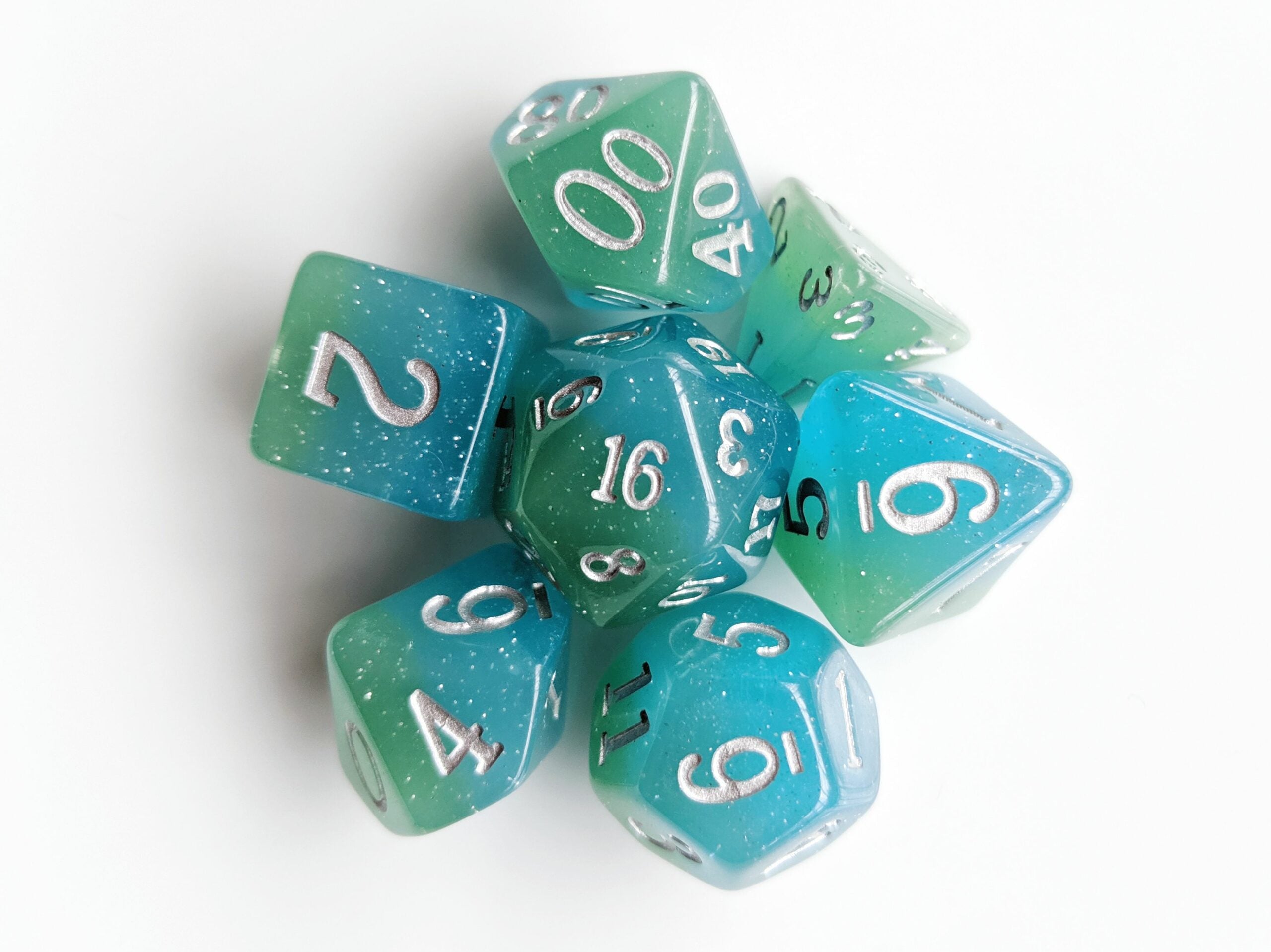 Elemental Water Resin 7 Dice Set - Comic Warehouse