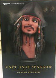 Captain Jack Sparrow: Pirates of the Caribbean 1/2 scale Legends in 3D resin bust - The Comic Warehouse