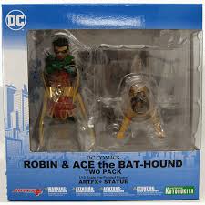 Robin & Ace the Bat- Hound Two Pack 1/10 Scale Artfx Kotobukiya Statue