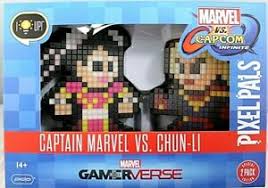 Captain Marvel Vs. Chun-Li Pixel Pals Two Pack