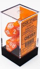 Chessex Polyhedral 7-Die Set - Vortex - Solar With White