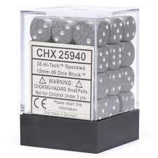 Chessex D6 36 Pack - Blue Stars Speckled 12mm Pipped  D6 Dice Block - Comic Warehouse