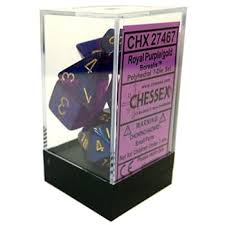 Chessex Polyhedral 7-Die Set - Borealis - Royal Purple With Gold