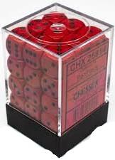 Chessex D6 36 Pack - Red With Black Opaque 12mm Pipped  D6 Dice Block - Comic Warehouse