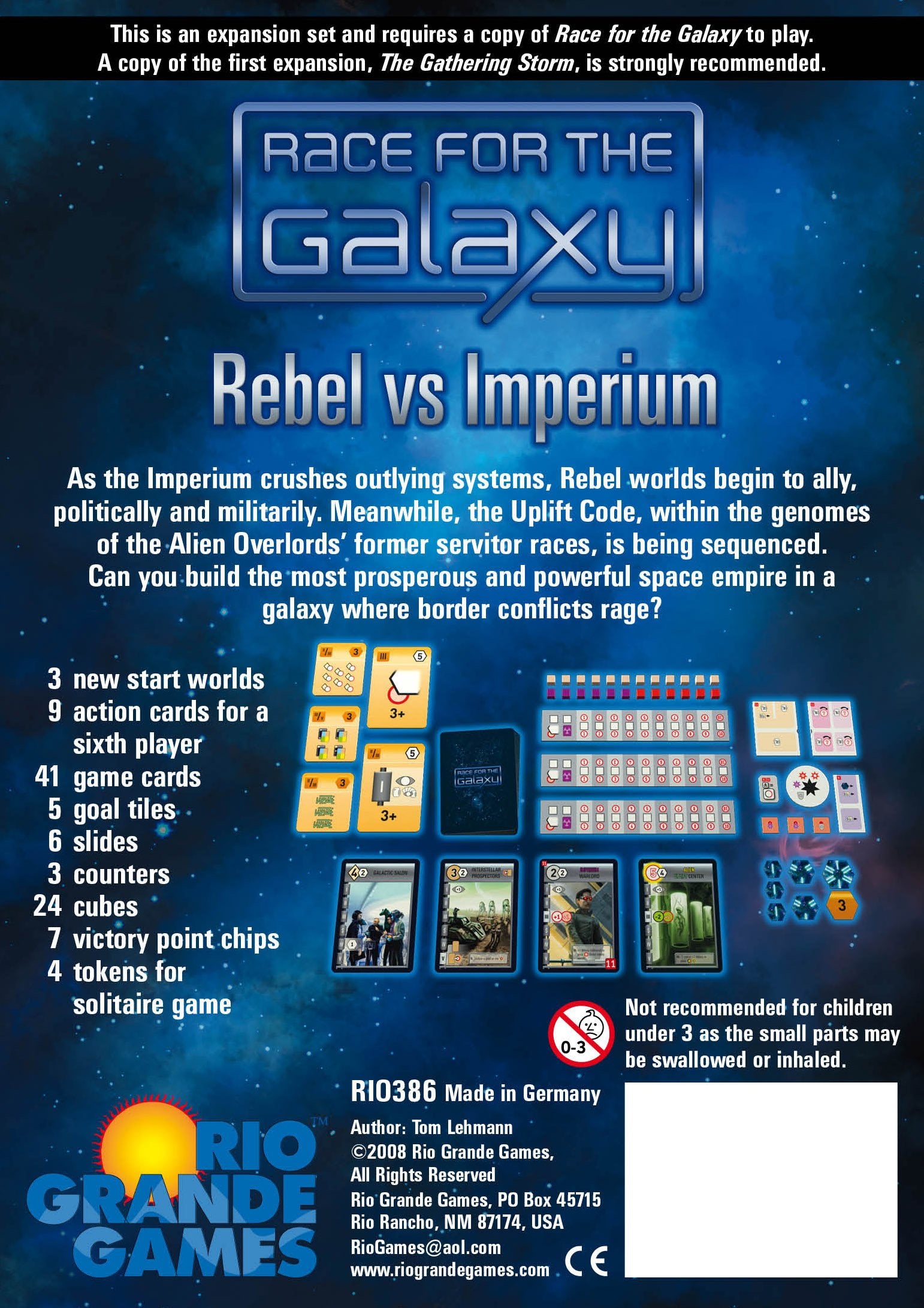 Race for the Galaxy Exp. 2 Rebel VS Imperium