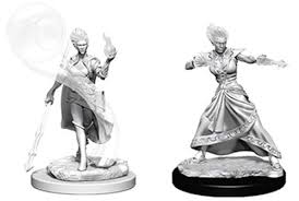 D&D Fire Genasi Wizard Unpainted Miniatures - The Comic Warehouse