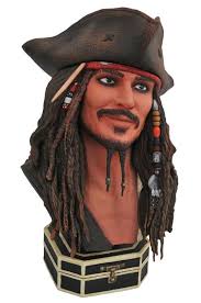 Captain Jack Sparrow: Pirates of the Caribbean 1/2 scale Legends in 3D resin bust -The Comic Warehouse