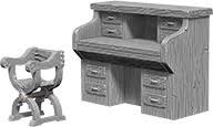 Deep Cuts Desk & Chair Unpainted Miniatures - The Comic Warehouse