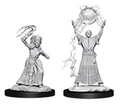 D&D Drow Mage & Drow Priestess Unpainted Miniatures - The Comic Warehouse