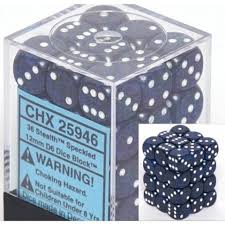 Chessex D6 36 Pack - Stealth Speckled 12mm Pipped  D6 Dice Block - Comic Warehouse