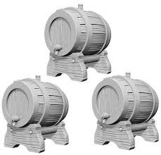 Deep Cuts Keg Barrels Unpainted Miniatures - The Comic Warehouse