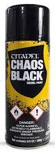 Warhammer Citadel Paint: SPRAY PRIMER Chaos Black - Comic Warehouse