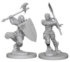 Pathfinder Battles Half Orc Female Barbarian Unpainted Miniatures - The Comic Warehouse