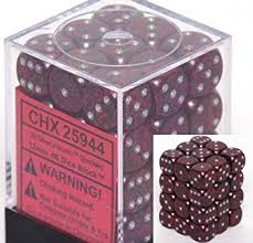 Chessex D6 36 Pack - Silver Volcano Speckled 12mm Pipped  D6 Dice Block - Comic Warehouse