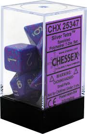 Chessex Polyhedral 7-Die Set - Speckled - Silver Tetra - Comic Warehouse