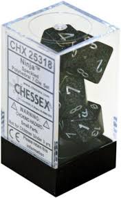 Chessex Polyhedral 7-Die Set - Speckled - Ninja - Comic Warehouse