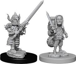 D&D Halfling Fighter A  Unpainted Miniatures - The Comic Warehouse