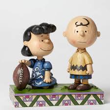 Peanuts Football Lucy & Charlie Brown Designed by Jim Shore - The Comic Warehouse